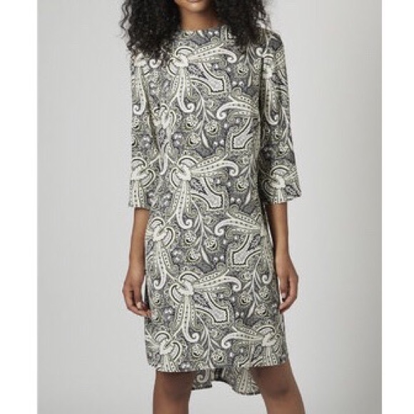 topshop paisley print dress